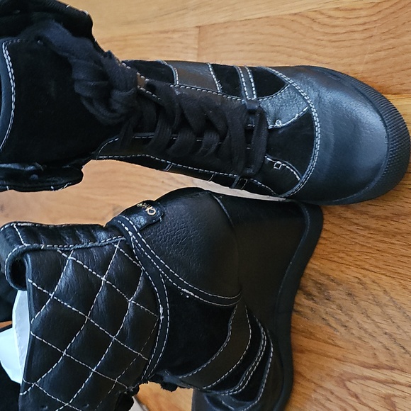 Authentic Chloé black quilted leather wedge sneakers• Size 39 (approx US 8.5–9) - Picture 8 of 14